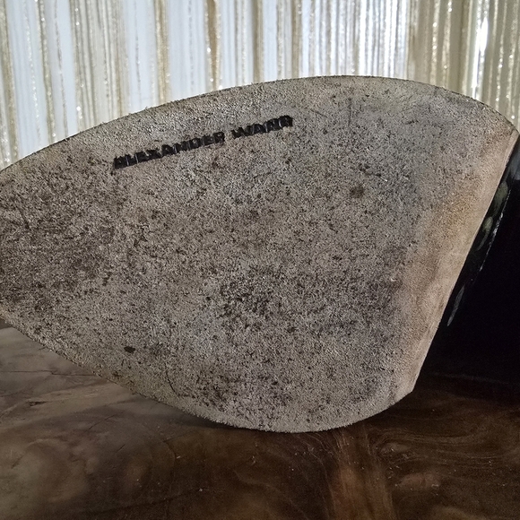 Alexander Wang Gabi - Black Leather & Silver Cut-out Heel Women's 36 1/2 - Picture 5 of 5